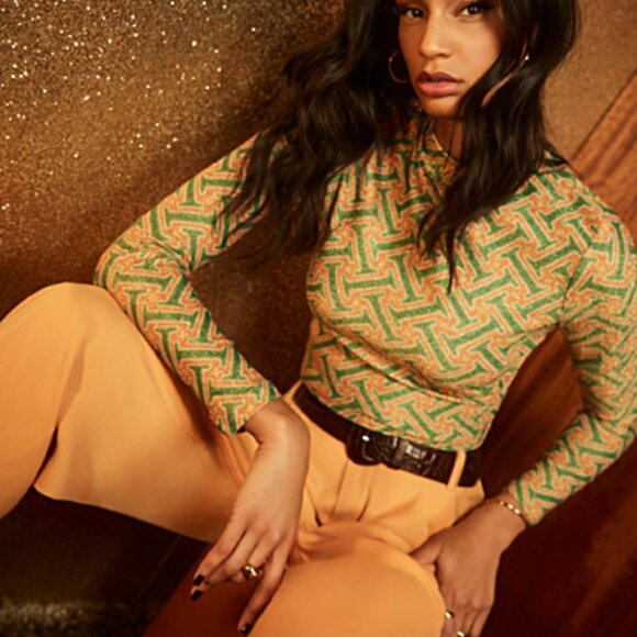 Simons Shimmery Long Sleeve Top - By Swan Paris (Size Small) - Picture 1 of 8